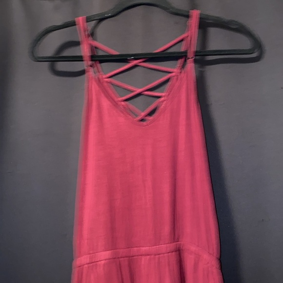 American Eagle Outfitters 🦅 Cage Front Sleeveless Romper in Claret size M Short - Picture 7 of 14